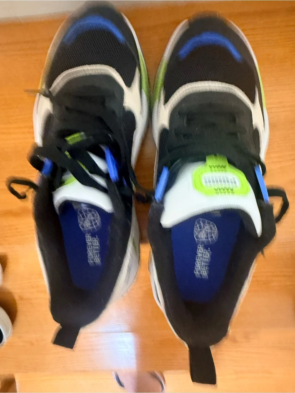 Puma Black Sneakers with Blue & Lime Accents